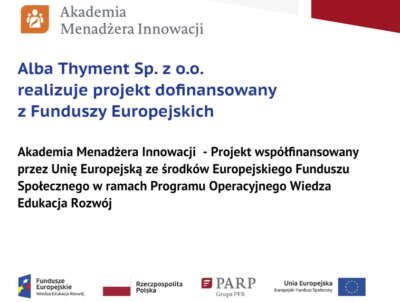 Plakat - Akademia Menadzera Innowacji